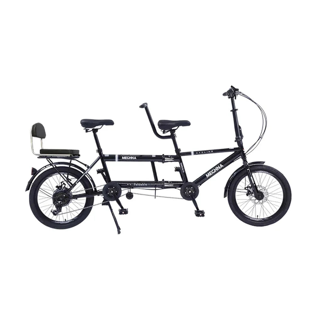 VOLTUS 2-Person Folding - Speed Bicycle 24-inch Single Black/Orange/White
