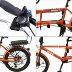 VOLTUS 2-Person Folding - Speed Bicycle 24-inch Single Black/Orange/White