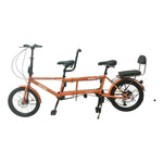 VOLTUS 2-Person Folding - Speed Bicycle 24-inch Single Black/Orange/White