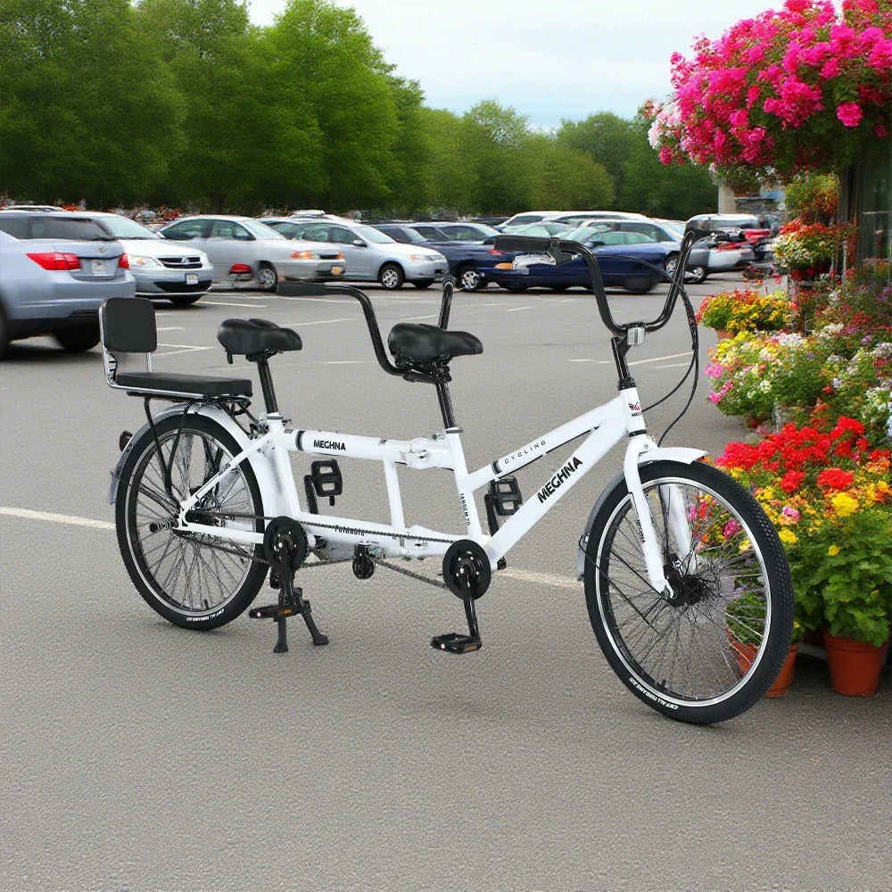 VOLTUS 2-Person Folding - Speed Bicycle 24-inch Single Black/Orange/White