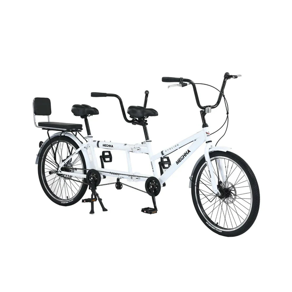 VOLTUS 2-Person Folding - Speed Bicycle 24-inch Single Black/Orange/White