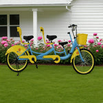 VOLTUS 3-Seater/4-Seater Sightseeing Bicycle Person Three Bike-Blue/Red/Green