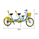 VOLTUS 3-Seater/4-Seater Sightseeing Bicycle Person Three Bike-Blue/Red/Green