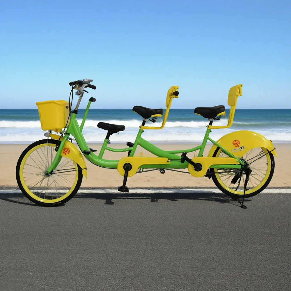 VOLTUS 3-Seater/4-Seater Sightseeing Bicycle Person Three Bike-Blue/Red/Green
