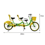 VOLTUS 3-Seater/4-Seater Sightseeing Bicycle Person Three Bike-Blue/Red/Green