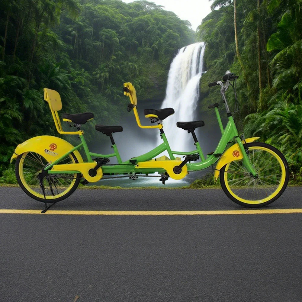 VOLTUS 3-Seater/4-Seater Sightseeing Bicycle Person Three Bike-Blue/Red/Green