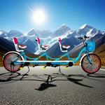 VOLTUS Three Sightseeing Comfortable Seat Seater Bicycle Red/Green/Blue