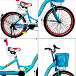 VOLTUS Three Sightseeing Comfortable Seat Seater Bicycle Red/Green/Blue