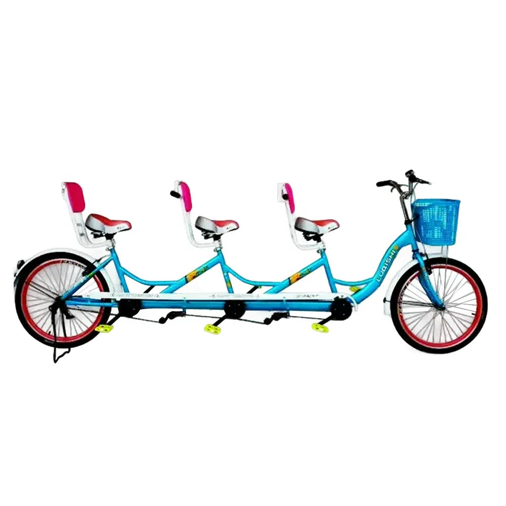 VOLTUS Three Sightseeing Comfortable Seat Seater Bicycle Red/Green/Blue