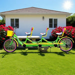 VOLTUS Three Sightseeing Comfortable Seat Seater Bicycle Red/Green/Blue