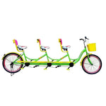 VOLTUS Three Sightseeing Comfortable Seat Seater Bicycle Red/Green/Blue