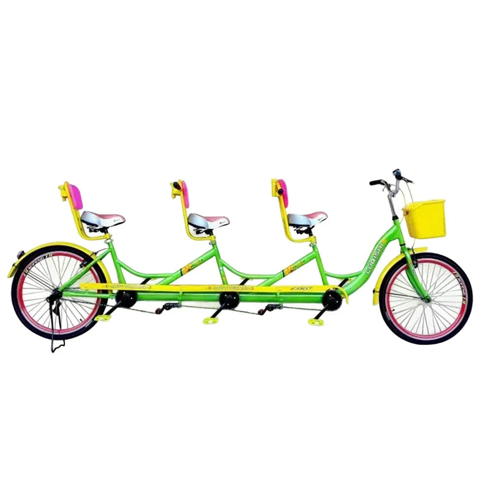 VOLTUS Three Sightseeing Comfortable Seat Seater Bicycle Red/Green/Blue