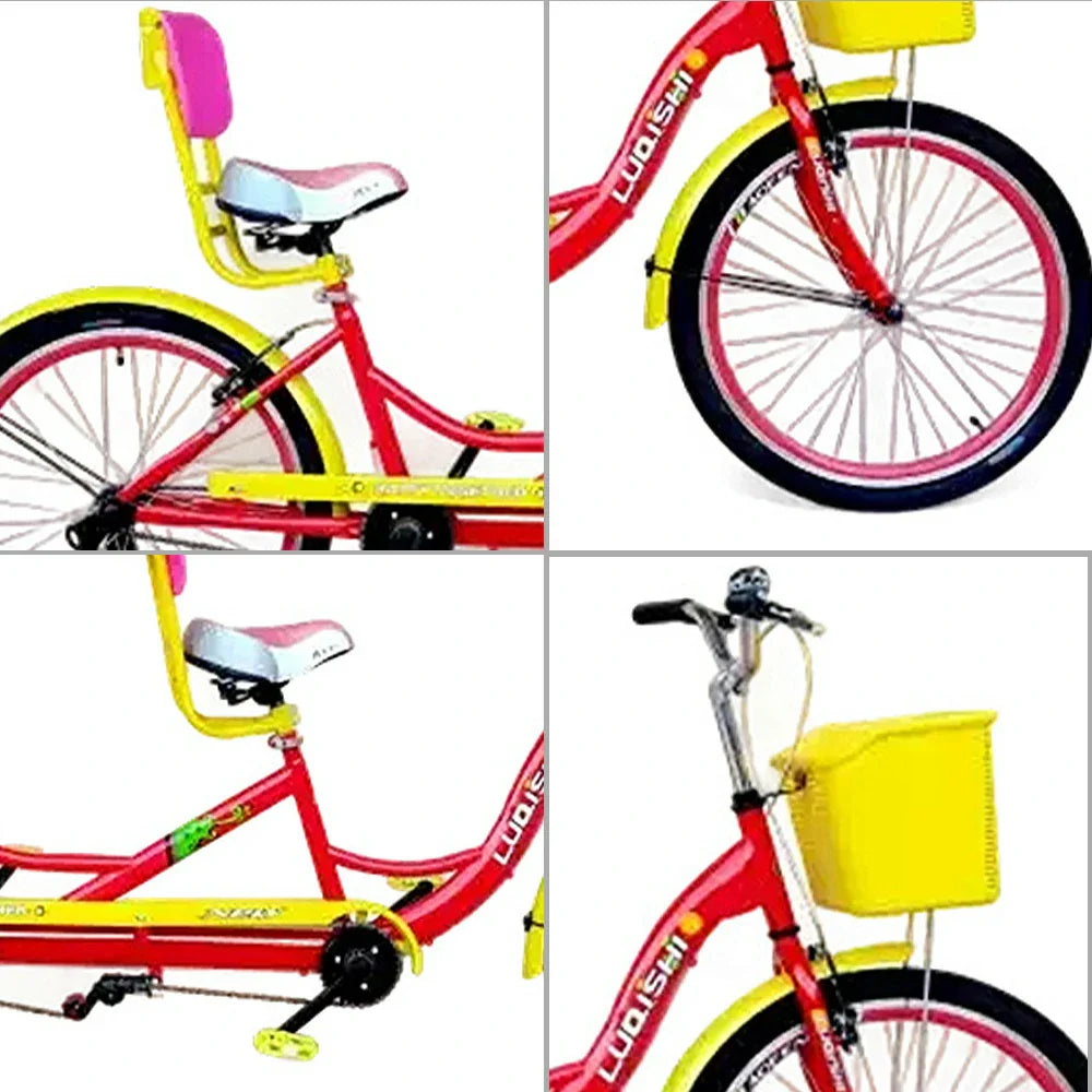 VOLTUS Three Sightseeing Comfortable Seat Seater Bicycle Red/Green/Blue