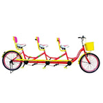 VOLTUS Three Sightseeing Comfortable Seat Seater Bicycle Red/Green/Blue