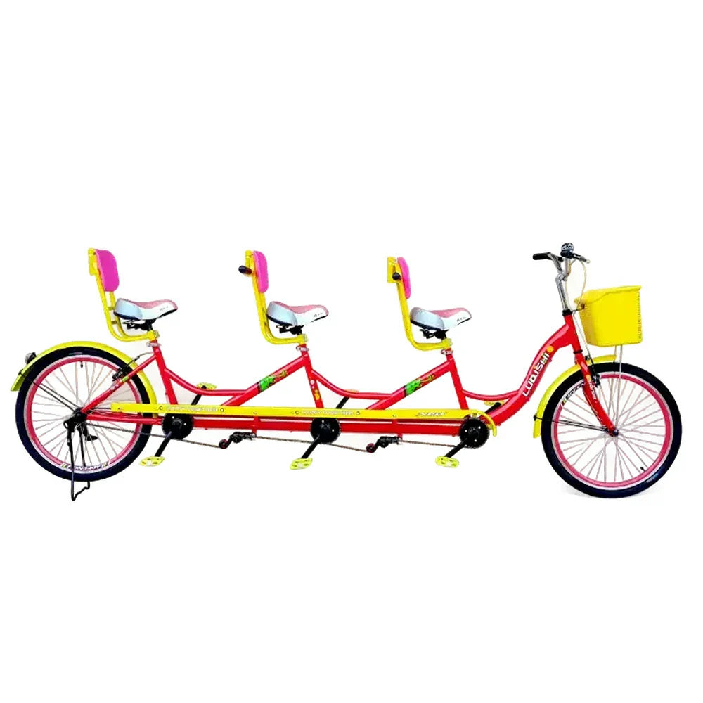 VOLTUS Three Sightseeing Comfortable Seat Seater Bicycle Red/Green/Blue