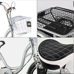 VOLTUS Adult Comfort Seat Three Single Speed Bicycle Upgraded Wheel Tire Reinforcement-Red/Blue/Silvery