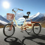 VOLTUS Adult Absorbing Comfortable Backrest Front Fork Tricycle Shock Seat Red/Silver/Beige