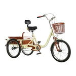 VOLTUS Adult Absorbing Comfortable Backrest Front Fork Tricycle Shock Seat Red/Silver/Beige