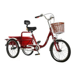 VOLTUS Adult Absorbing Comfortable Backrest Front Fork Tricycle Shock Seat Red/Silver/Beige
