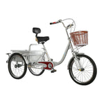 VOLTUS Adult Absorbing Comfortable Backrest Front Fork Tricycle Shock Seat Red/Silver/Beige