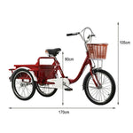 VOLTUS Adult Comfortable Bicycle Front Regular Three Fork Wheel Red/Silver