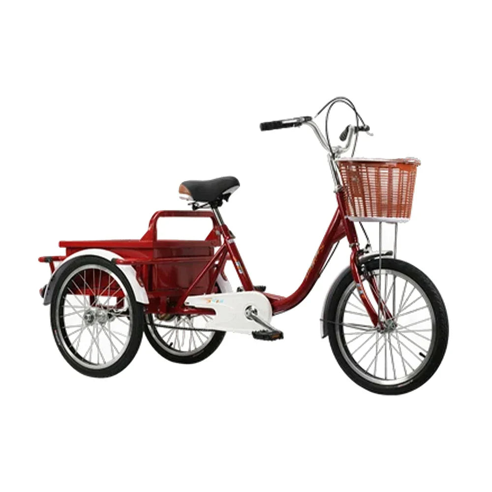 VOLTUS Adult Comfortable Bicycle Front Regular Three Fork Wheel Red/Silver