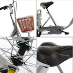 VOLTUS Adult Comfortable Bicycle Front Regular Three Fork Wheel Red/Silver