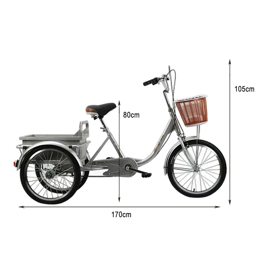 VOLTUS Adult Comfortable Bicycle Front Regular Three Fork Wheel Red/Silver