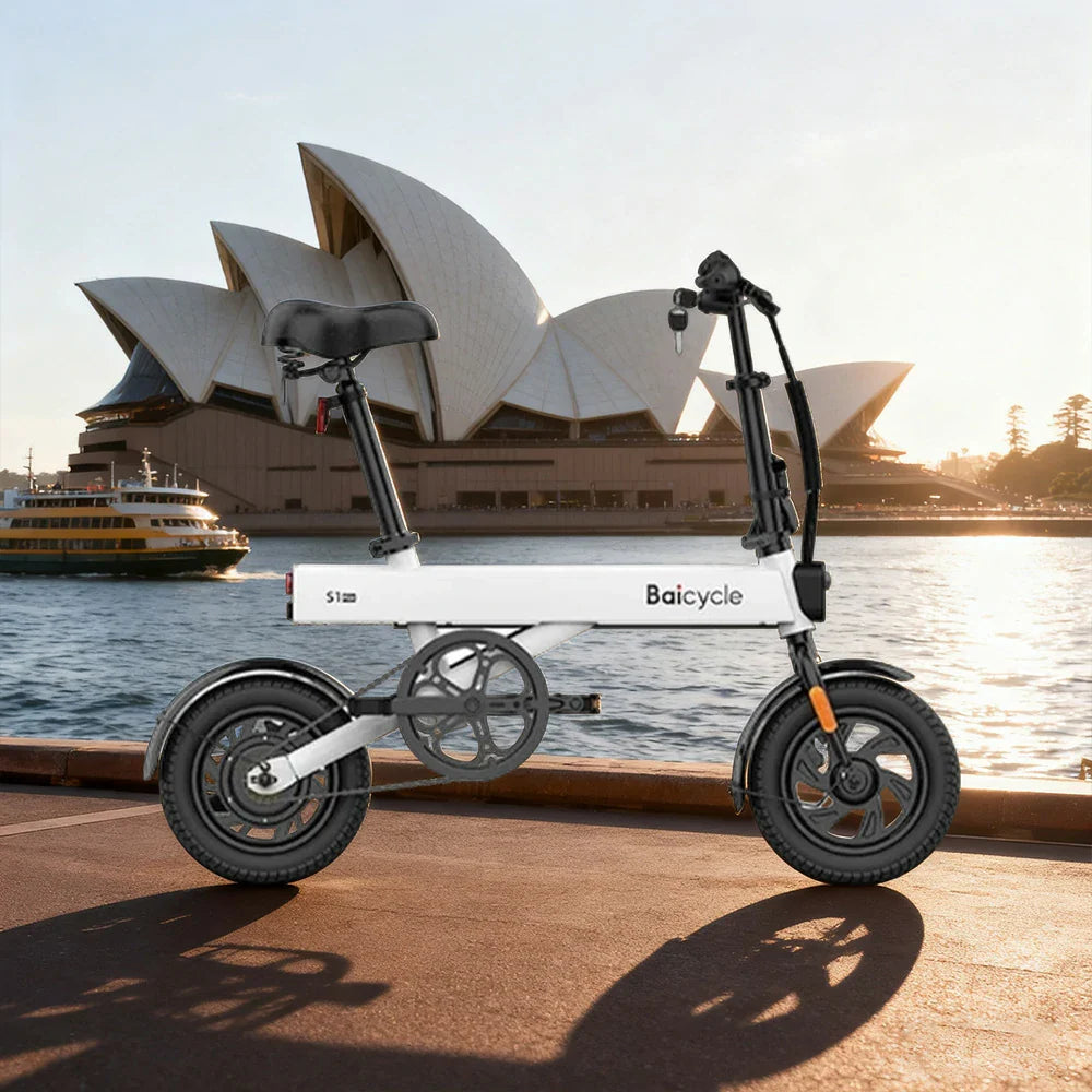 VOLTUS Folding Electric Bike 36V250W Brushless Motor Aluminium Alloy Frame White