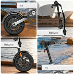 VOLTUS Folding Electric Bike 36V250W Brushless Motor Aluminium Alloy Frame White