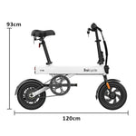 VOLTUS Folding Electric Bike 36V250W Brushless Motor Aluminium Alloy Frame White