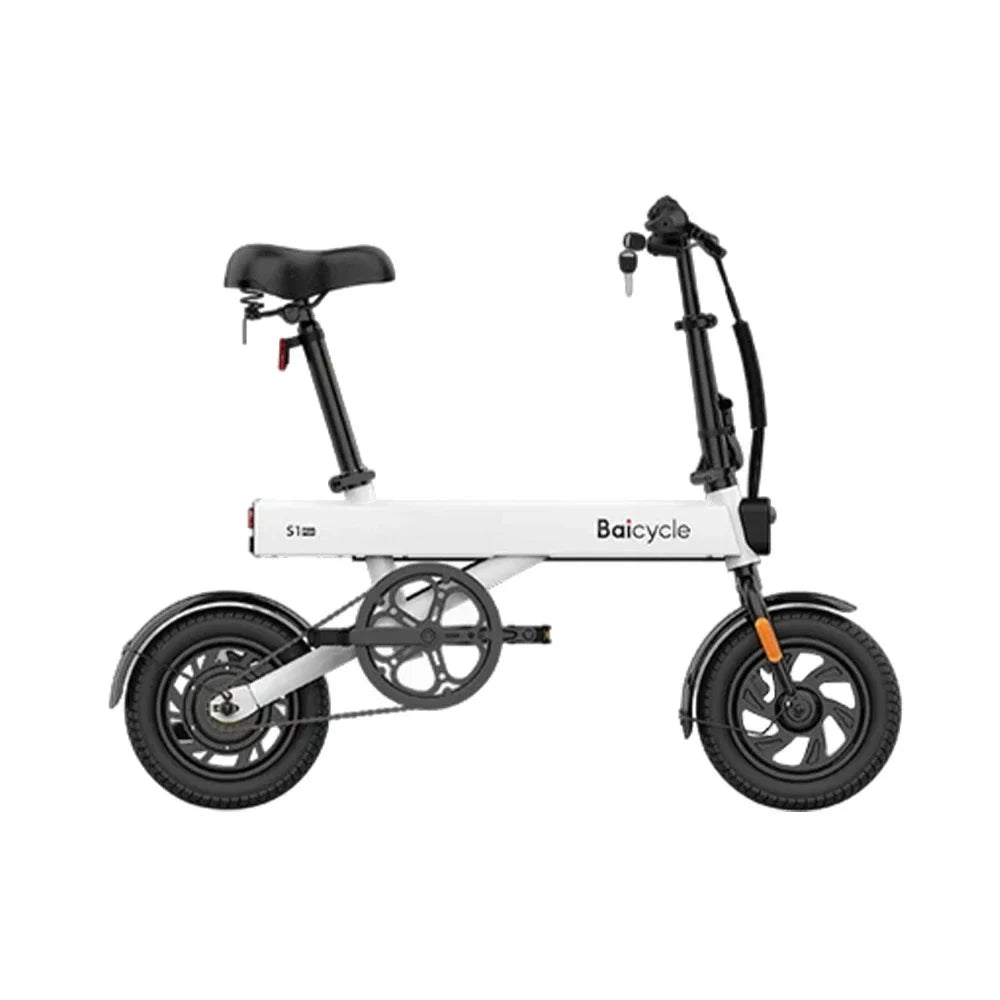 VOLTUS Folding Electric Bike 36V250W Brushless Motor Aluminium Alloy Frame White