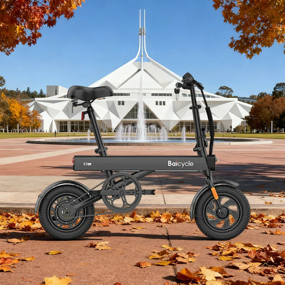 VOLTUS Folding Electric Bike 36V250W Brushless Motor Aluminium Alloy Frame Dual Disc Brakes Black