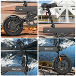 VOLTUS Folding Electric Bike 36V250W Brushless Motor Aluminium Alloy Frame Dual Disc Brakes Black