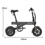 VOLTUS Folding Electric Bike 36V250W Brushless Motor Aluminium Alloy Frame Dual Disc Brakes Black