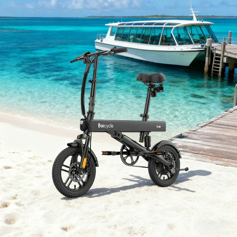 VOLTUS Folding Electric Bike 36V400W Brushless Motor Aluminium Alloy Frame Black