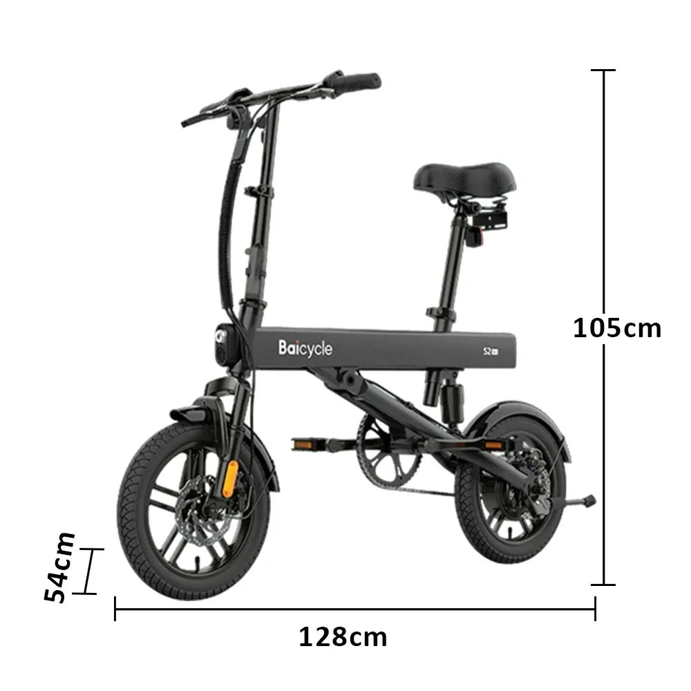VOLTUS Folding Electric Bike 36V400W Brushless Motor Aluminium Alloy Frame Black