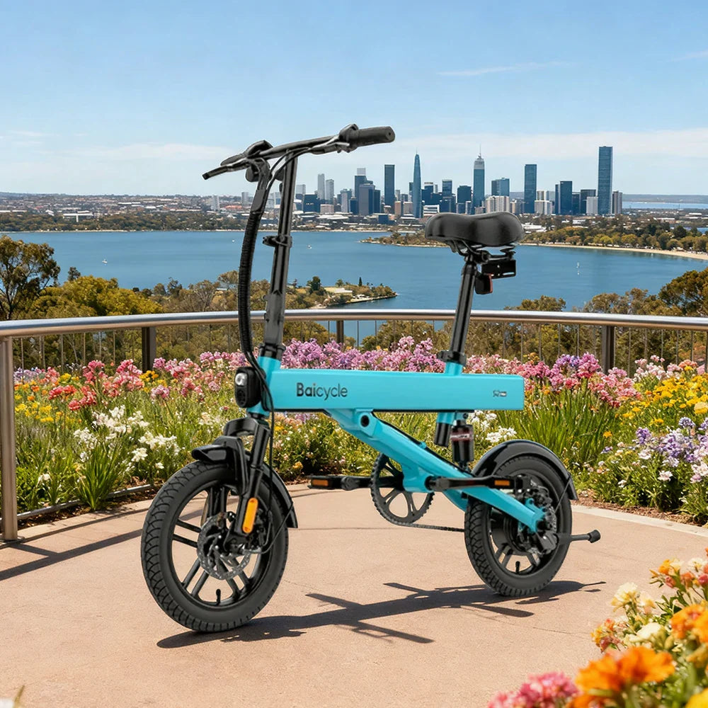 VOLTUS Folding Electric Bike 36V400W Brushless Motor Aluminium Alloy Frame Blue