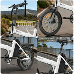 VOLTUS Folding Electric Bike 36V400W Brushless Motor Aluminium Alloy Frame 20-Inch Wheels with Long-Range 11Ah Battery