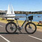VOLTUS Folding Electric Bike 400W Motor Carbon Alloy Frame Shimano 7-Speed 24-Inch Grey