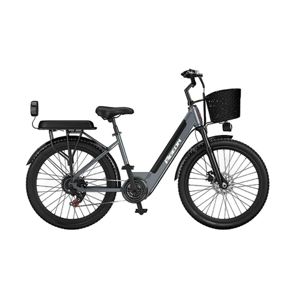 VOLTUS Folding Electric Bike 400W Motor Carbon Alloy Frame Shimano 7-Speed 24-Inch Grey