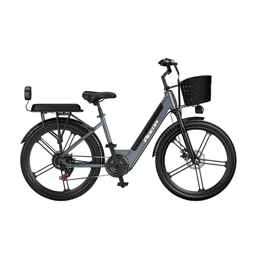 VOLTUS Folding Electric Bike 400W Motor Carbon Alloy Frame Shimano 7-Speed 24-Inch Grey