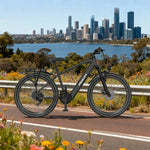 VOLTUS Electric Bike 400W Motor Carbon Alloy Frame Shimano 21-Speed 26-Inch Spoked Wheels Black