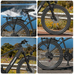 VOLTUS Electric Bike 400W Motor Carbon Alloy Frame Shimano 21-Speed 26-Inch Spoked Wheels Black