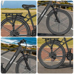 VOLTUS Electric Bike 400W Motor Carbon Alloy Frame Shimano 21-Speed 26-Inch Magnesium Alloy Integrated Wheels Black