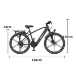VOLTUS Electric Bike 400W Motor Carbon Alloy Frame Shimano 21-Speed 26-Inch Magnesium Alloy Integrated Wheels Black