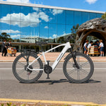 VOLTUS Electric Bike 400W Motor Carbon Alloy Frame Shimano 21-Speed 26-Inch Magnesium Alloy Integrated Wheels White