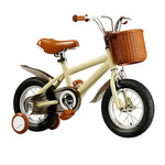 VOLTUS 16 Inch Kids Bike with Training Wheels, Front Basket & Adjustable Seat for Beginner Riders - Yellow