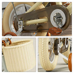 VOLTUS Kids Bike with Training Wheels, Woven Basket & Rear Rack for Beginner Riders - Yellow