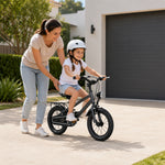 VOLTUS X7 Kids Bike with Headlight, Rear Rack & Full Chain Guard for Beginner Riders - Knight Grey